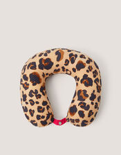 Leopard Print Travel Pillow, Multi (MULTI), large