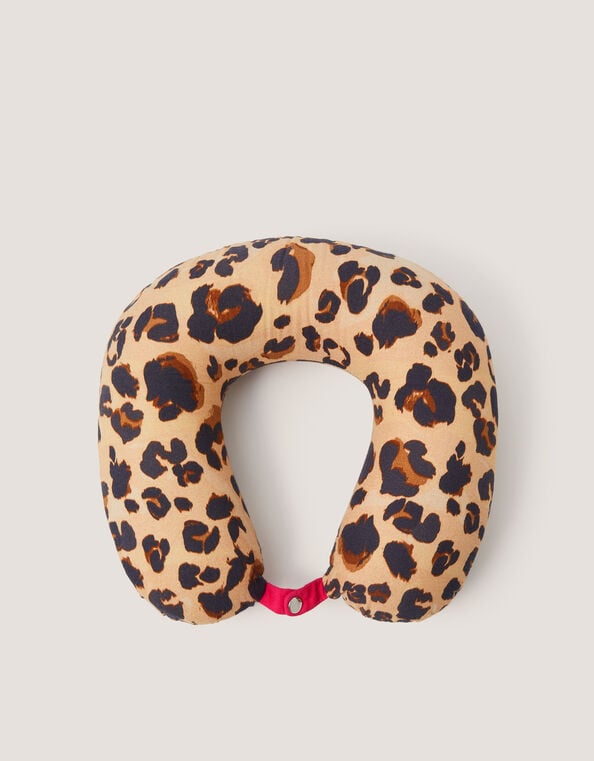 Leopard Print Travel Pillow, Multi (MULTI), large
