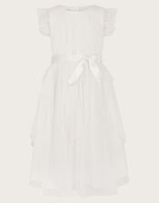 Stacie Waterfall Dress, Ivory (IVORY), large