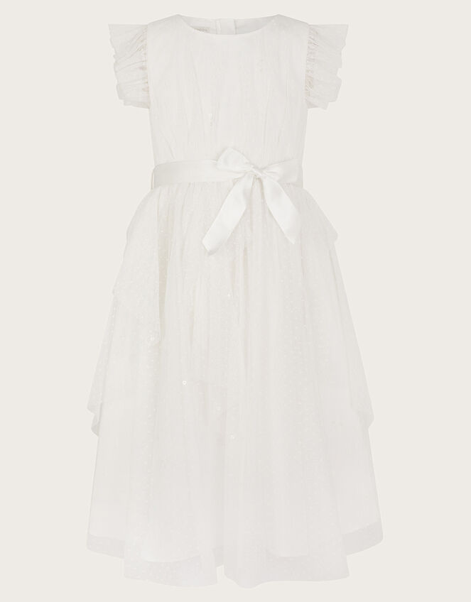 Stacie Waterfall Dress, Ivory (IVORY), large