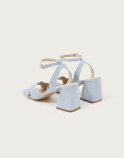 Suede Block Heels, Blue (BLUE), large