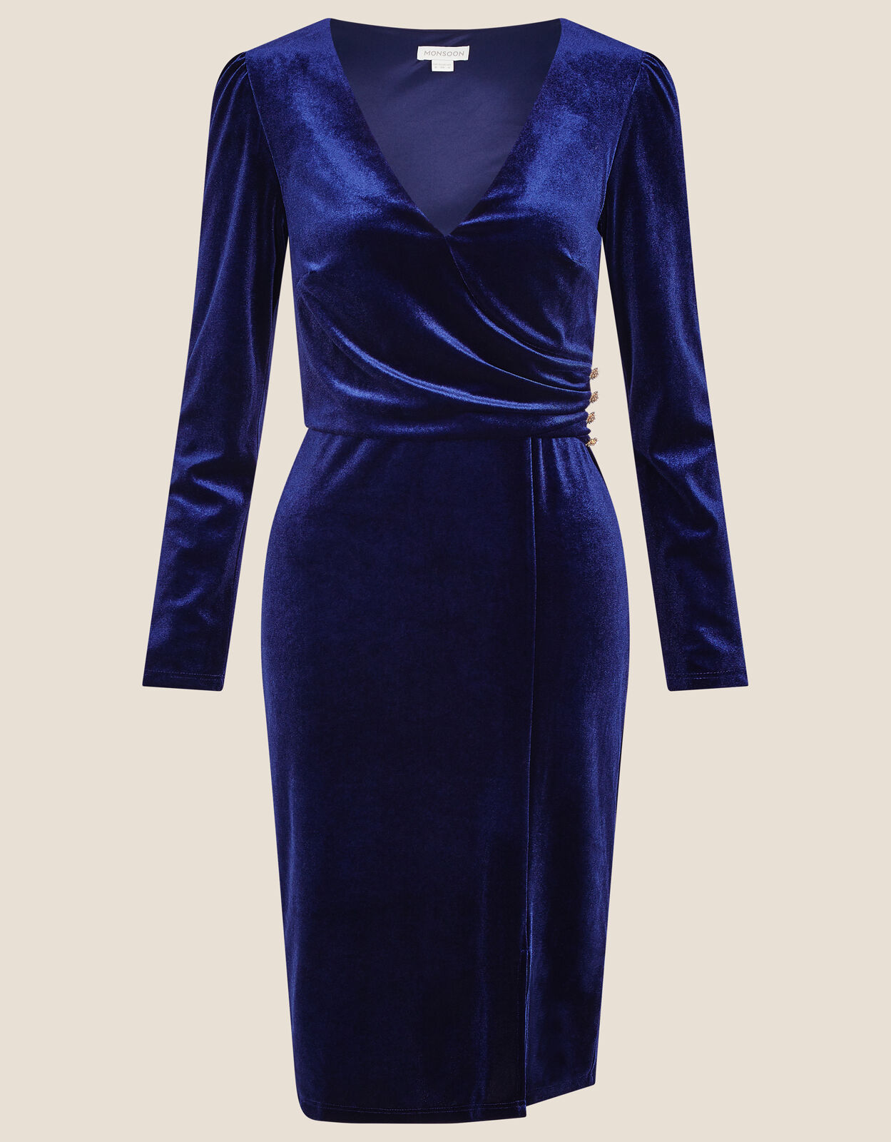 Shelly Plain Velvet Dress Blue