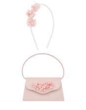 Macaroon Flower Bag and Headband Set, , large