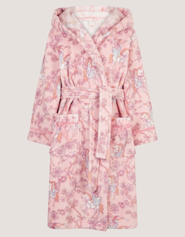 Fairy Unicorn Print Dressing Gown, Pink (PINK), large