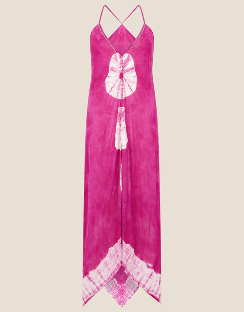 Kali Tie-Dye Hanky Hem Dress, Pink (PINK), large