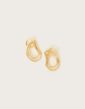 Abstract Drop Hoop Earrings, , large