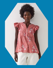 East Nadine Sleeveless Embroidered Blouse, Multi (MULTI), large