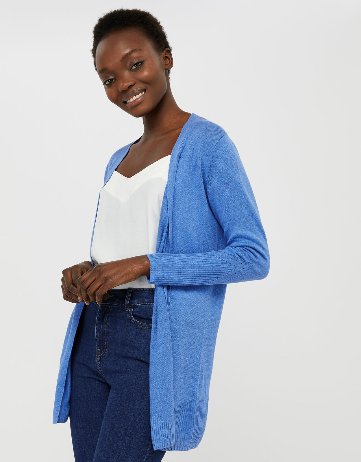 Long hotsell linen cardigan