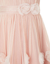 Cascade Roses Hanky Hem Dress, Pink (DUSKY PINK), large