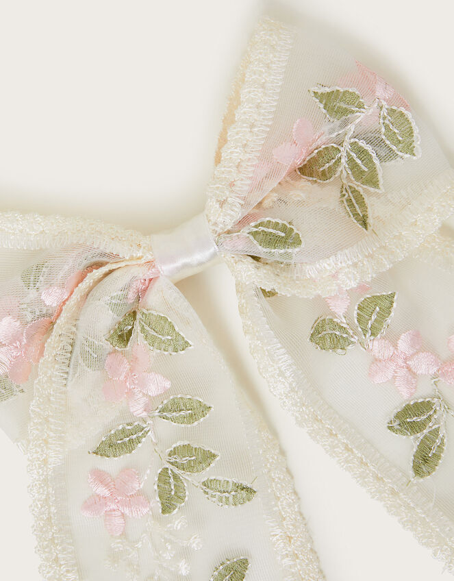 Floral Bow Hair Clip