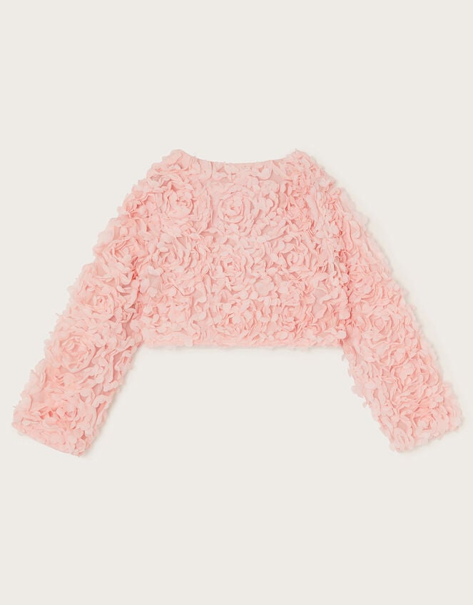 3D Rose Cropped Jacket, Pink (PINK), large