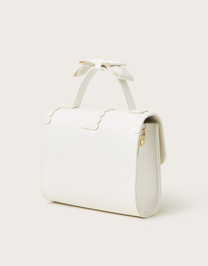 Glitter Cutwork Floral Bow Bag, , large