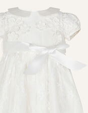 Baby Provenza Silk Christening Gown , Ivory (IVORY), large