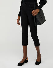 Idabella Capri Jeans with Organic Cotton, Black (BLACK), large