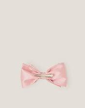 Gemstone Satin Bow Hair Clip, , large