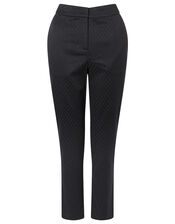 Slim Jacquard Trousers, Black (BLACK), large