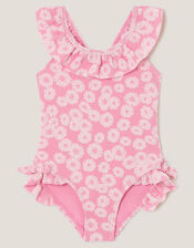 Baby Floral Jacquard Swimsuit, Pink (PINK), large