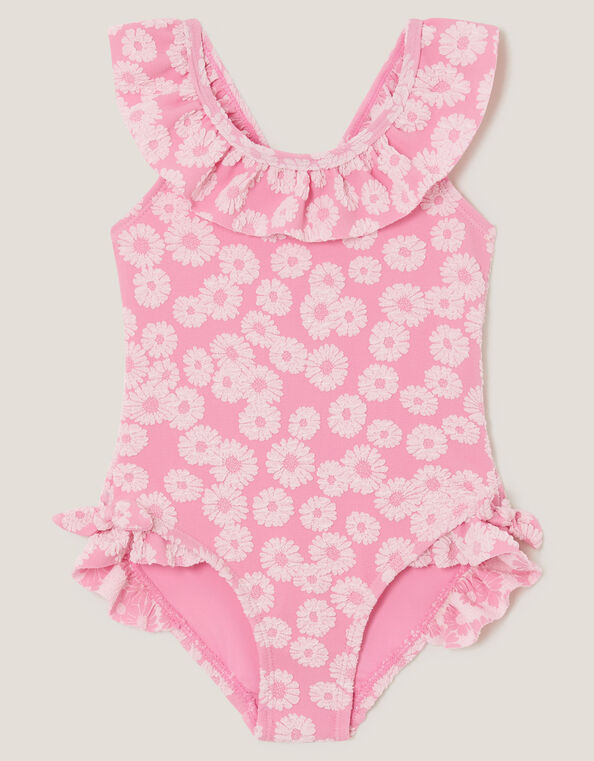 Baby Floral Jacquard Swimsuit, Pink (PINK), large