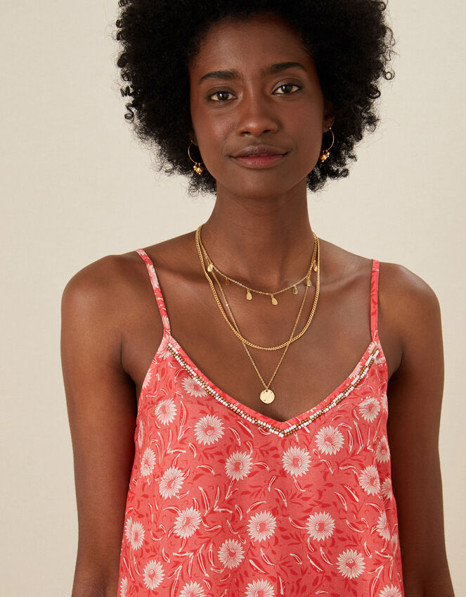Andora Printed Cami in LENZING™ ECOVERO™, Red (RED), large