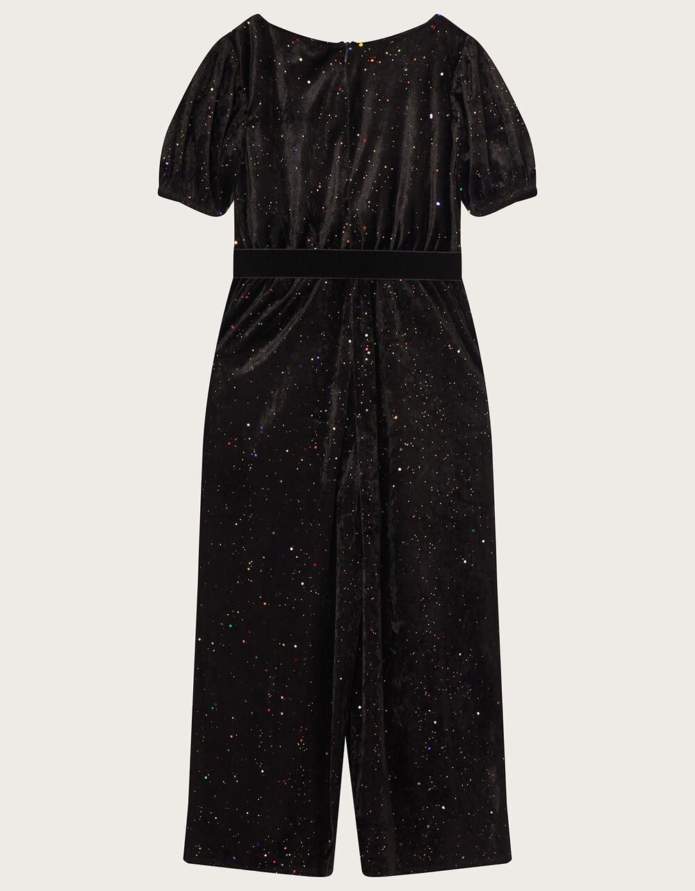 Velvet Sparkle Jumpsuit Black