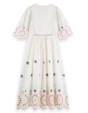 Scotch and Soda Broderie Maxi Dress, White (WHITE), large