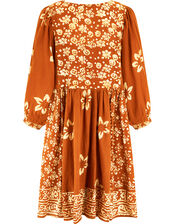 East Brielle Dye Print Dress, Yellow (OCHRE), large