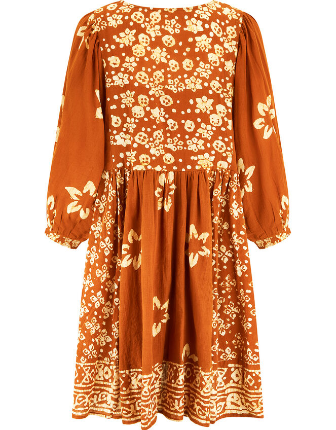 East Brielle Dye Print Dress, Yellow (OCHRE), large