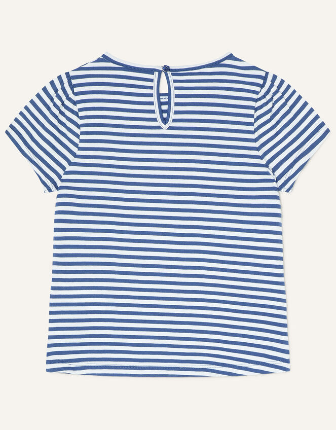 Panda Stripe T-Shirt WWF-UK Collaboration, Blue (NAVY), large