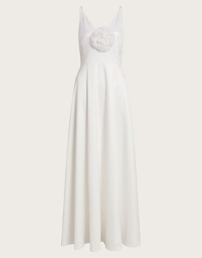 Sarah Satin Bridal Dress, Ivory (IVORY), large