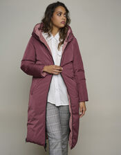 Rino and Pelle Reversible Longline Padded Coat, DARK PINK, large