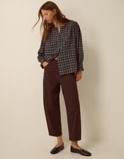 Ruby Check Blouse, Blue (BLUE), large