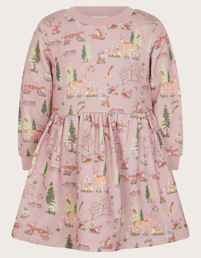 Baby Woodland Jersey Dress, Purple (PURPLE), large