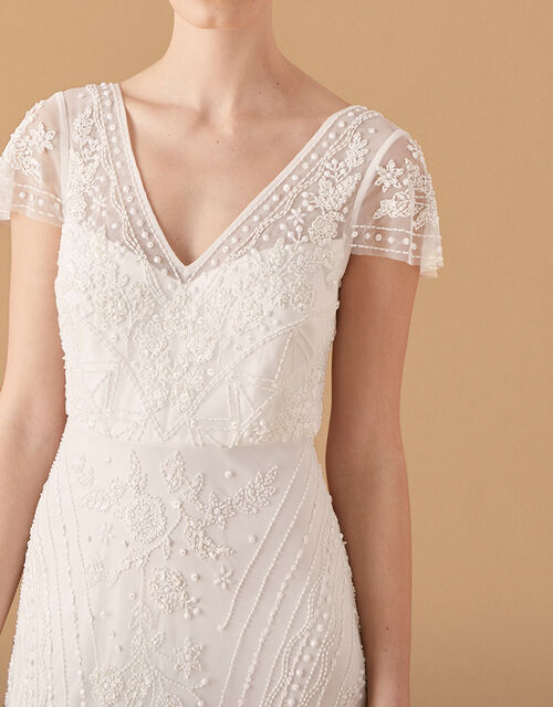 Monsoon – Marilyn Floral Embellished Bridal Dress Ivory Mariage Bohème MONSOON