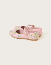 Patent Floral Ballerina Flats, Pink (PINK), large