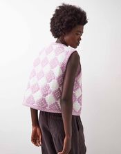 East Kaira Embroidered Quilted Waistcoat, Multi (MULTI), large