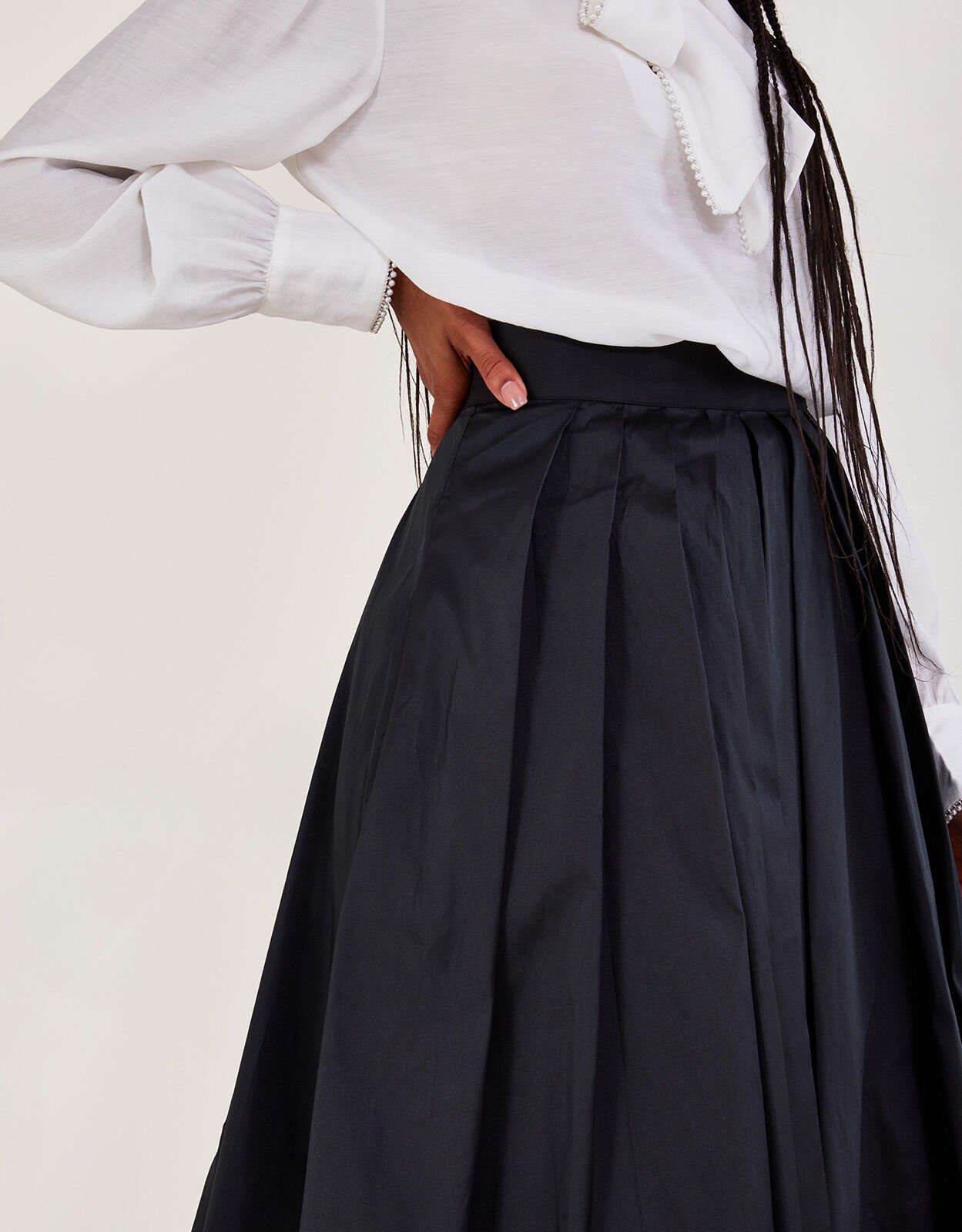 Plus size black taffeta skirt hot sale