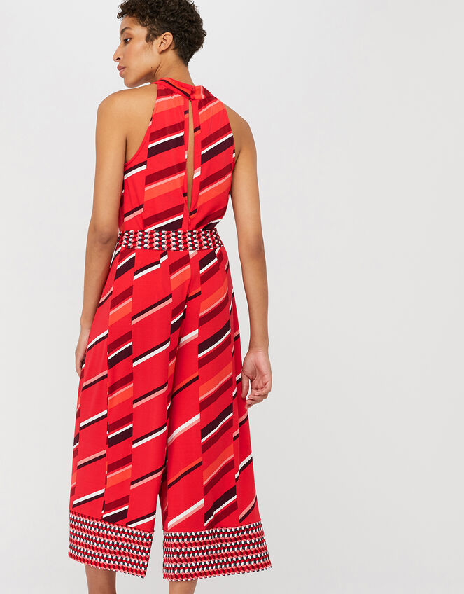Gina Jersey Print Jumpsuit, Red (RED), large