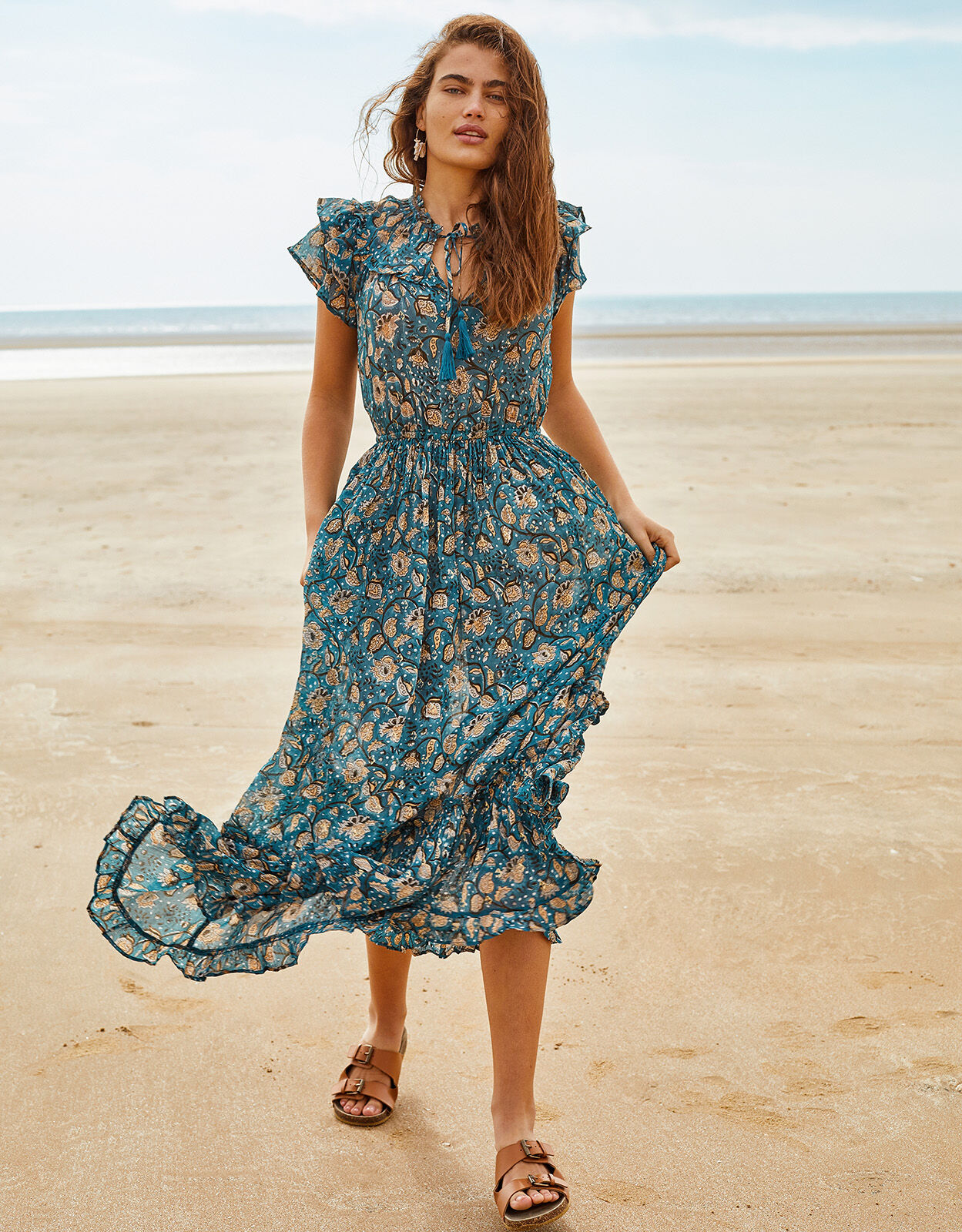 ARTISAN STUDIO Printed Maxi Dress Blue Artisan Monsoon UK