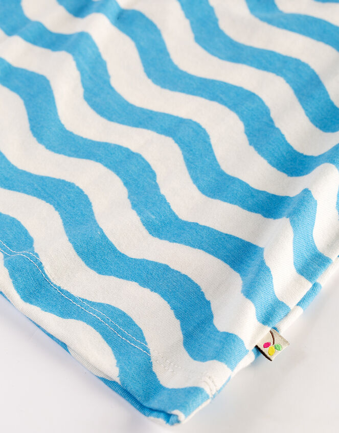 Frugi Wavy Stripe Top, Blue (BLUE), large