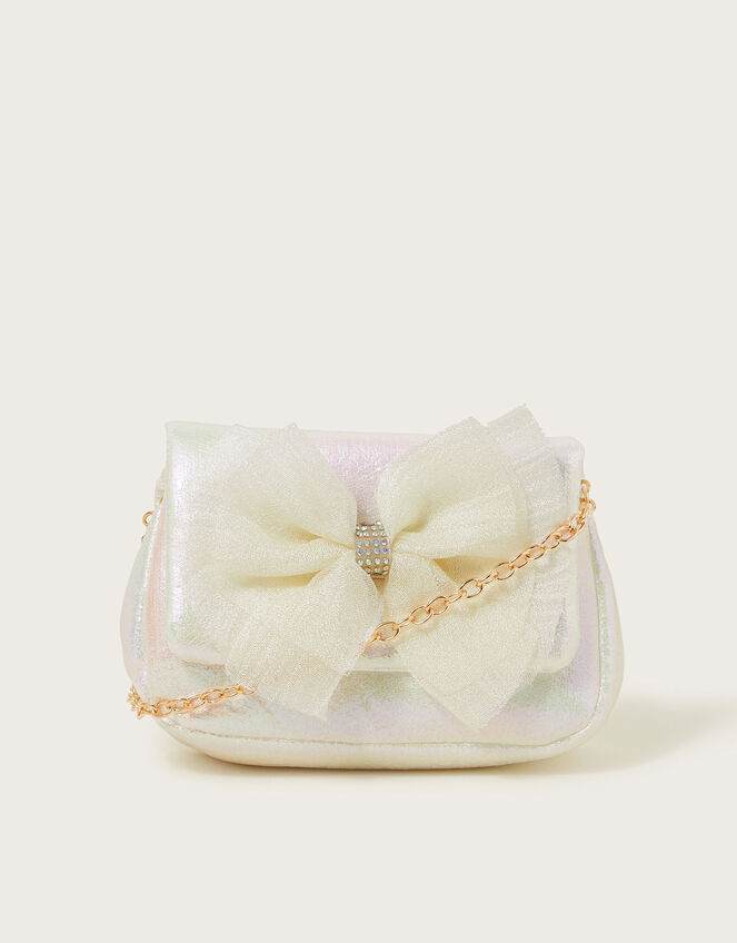 Iridescent Bow Bridesmaid Bag, , large