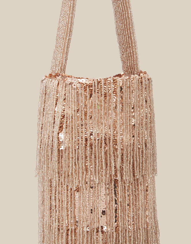 Pedra Beaded Fringe Bag, , large