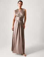 Thea Multiway Bridesmaid Dress, Mink (MINK), large