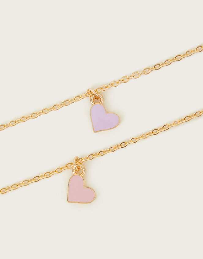 2-Pack Heart Charm Bracelets, , large