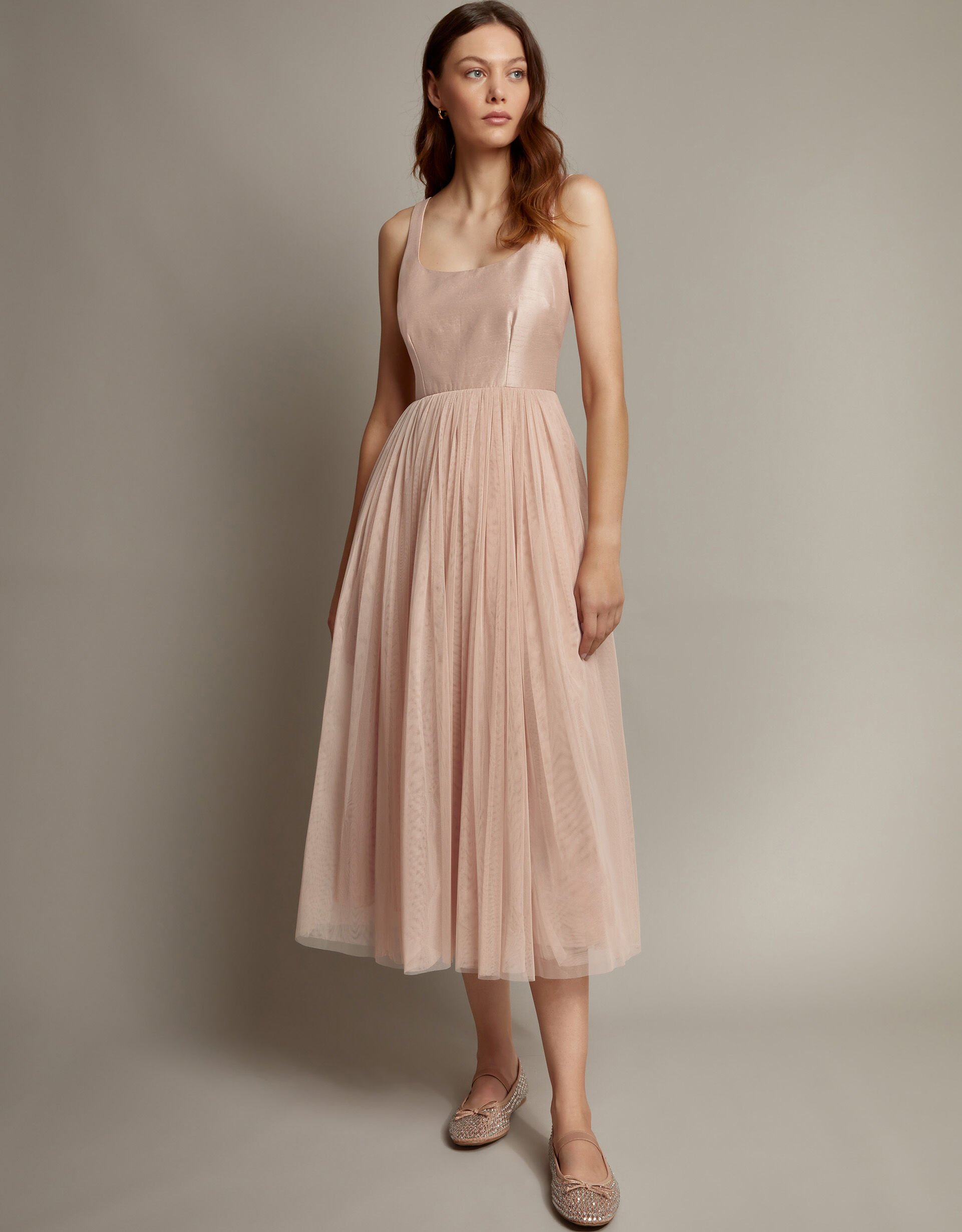 Monsoon blush bridesmaid dresses clearance