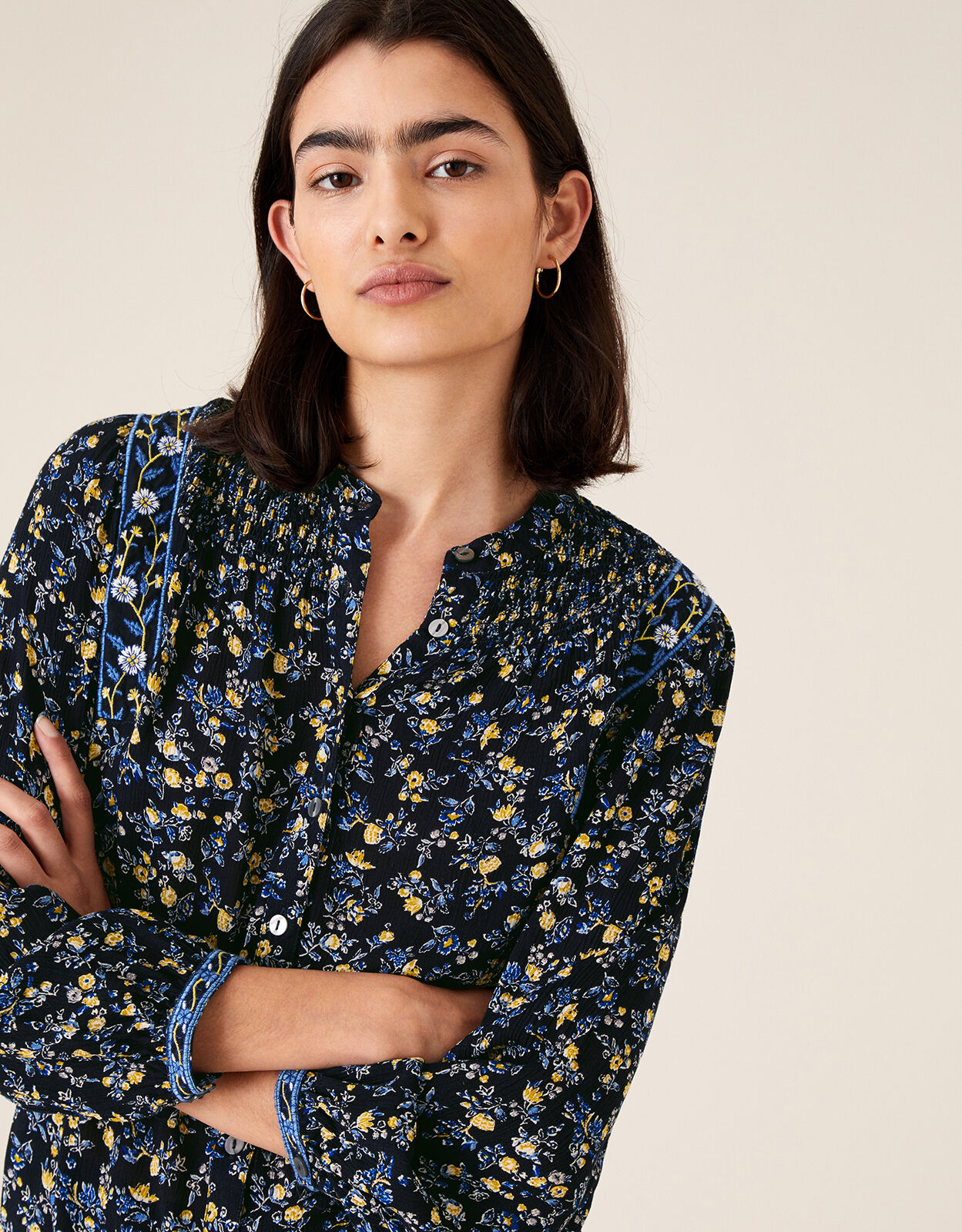 Womens ditsy tops clearance