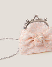 Lace Bow Bridesmaid Bag, Pink (PINK), large