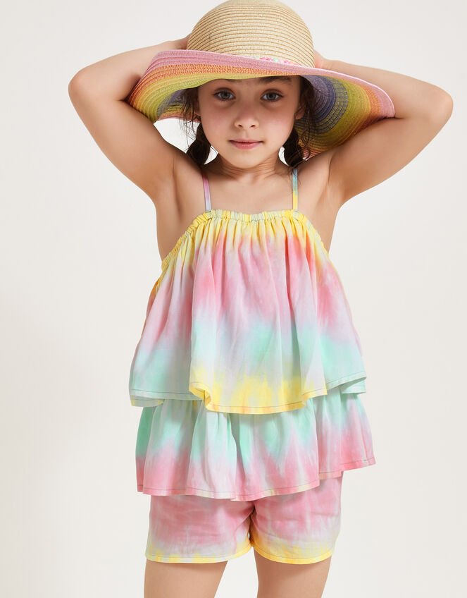 Tie Dye Culotte Playsuit, Multi (MULTI), large