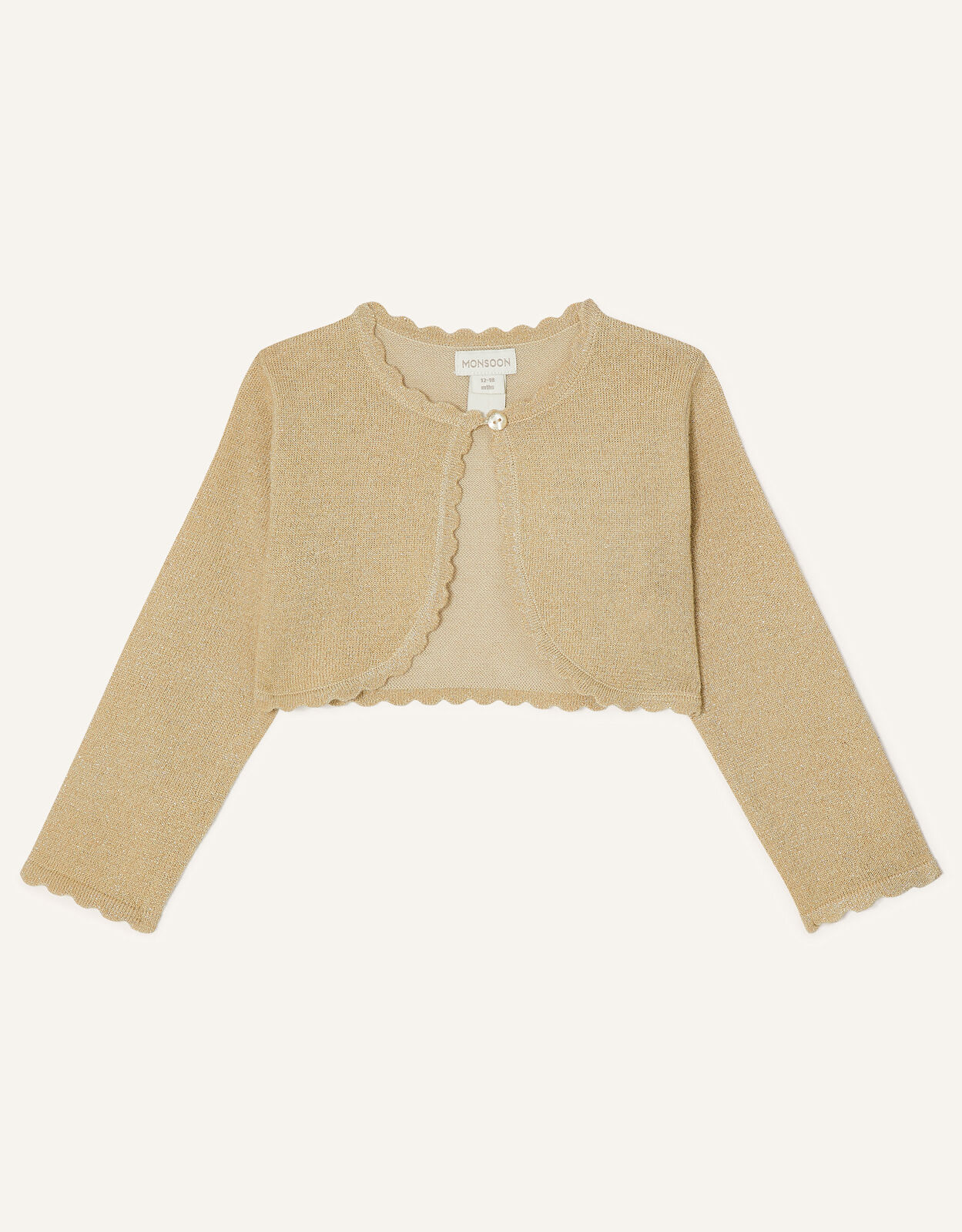 Gold cardigan girl discount