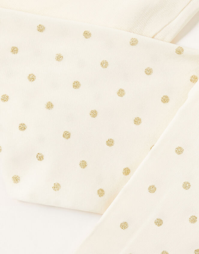 Baby Glitter Spot Tights, Gold (GOLD), large