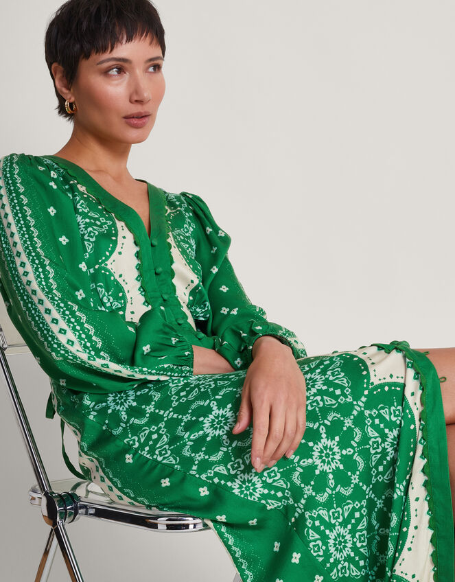 Tamsyn Print Tea Dress, Green (GREEN), large